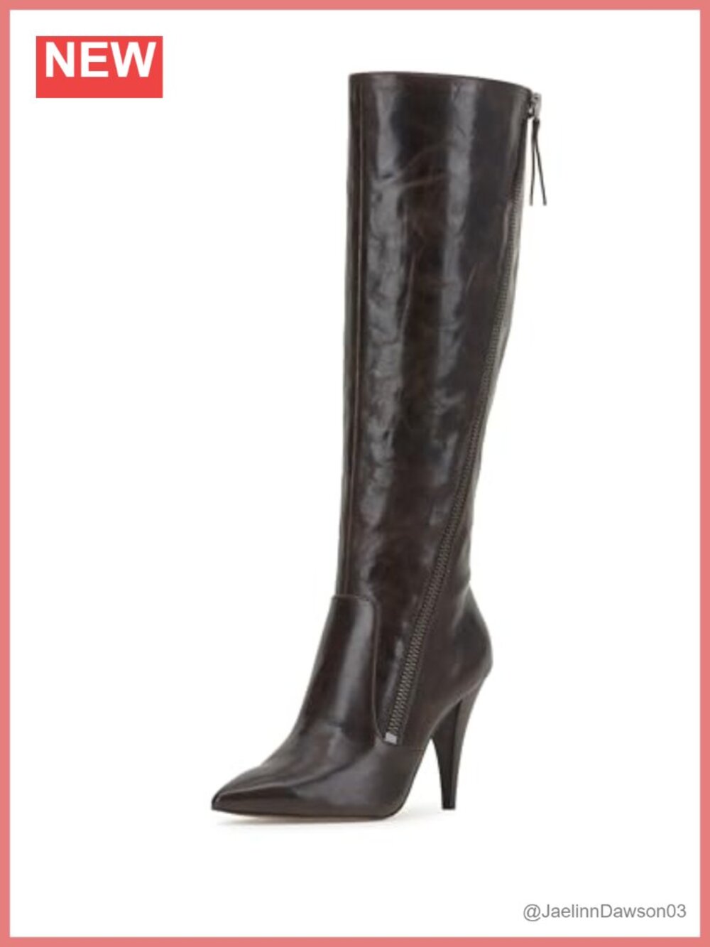 Vince Camuto Alessa Knee High Leather Boots Zipper